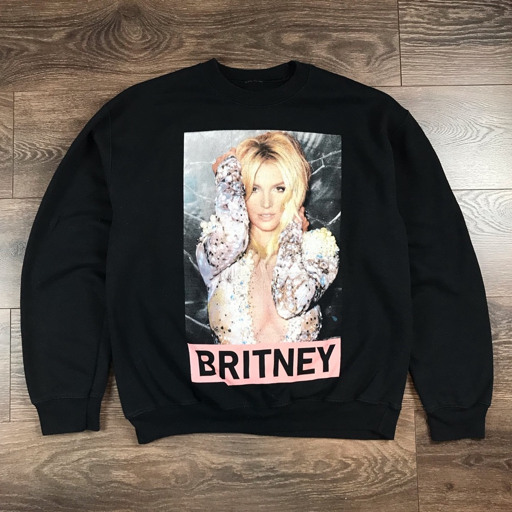 Britney Spears American Singer Collection Women’s Retro Style Black Sweater Sz M